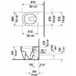 Starck 2 Floor Standing Toilet 14 5/8" 212809