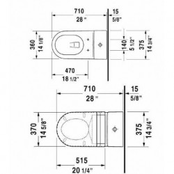 Starck 2 One-Piece Toilet 14 3/4" 213301