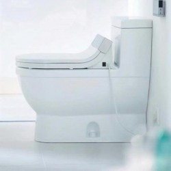 Starck 3 One-piece Toilet with SensoWash Starck C Shower Toilet Seat with Concealed Connections 212051