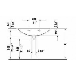 Caro Series Washbasin Set 35 3/8" 043490/086320