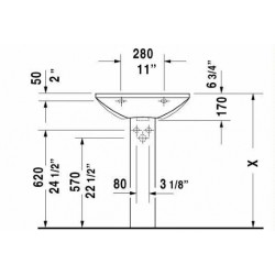 Caro Series Washbasin Set 23 5/8" 043460/086321