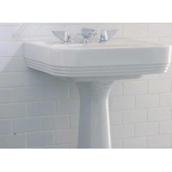 Lefroy Brooks, Belle Aire (1950), Ceramic Pedestal Basin 23.6' W - LB7803 - LB7804