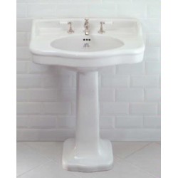 Lefroy Brooks, La Chapelle Ceramic Basin Pedestal 22.45" LB7723-LB7724