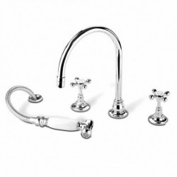 Barber Wilsons Four Hole Kitchen Mixer with Side Spray - 1040