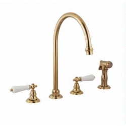 Mayfair 4-Hole Kitchen Faucet with Swivel Spout and Hand Spray 33-111-33