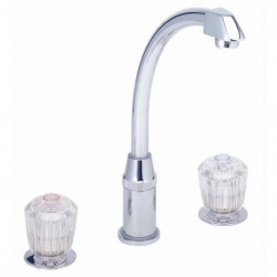 Hi-Arc Kitchen Faucet with Crystalac Handles LKDA2438