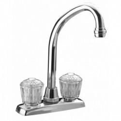 Hi-Arc Deck Mount Bar Faucet with Crystalac Handles LKDA2447