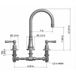 Jaclo 7" Swivel Bar Faucet Spout 1033