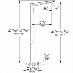 Allure Brilliant Floor Mounted Tub Spout 13 301 000