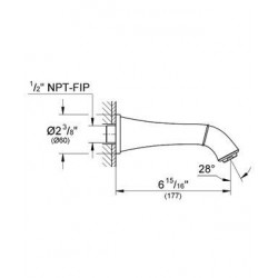 Grandera 9 1/4" Tub Spout 13 342