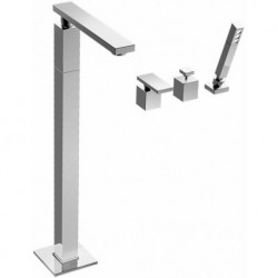 Solar Floor-Mounted Tub Filler w/ Handshower and Diverter G-3753-LM31