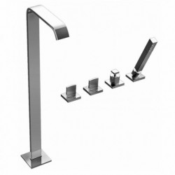 Targa Floor-Mounted Tub Filler w/ Handshower and Diverter G-3653-C14B