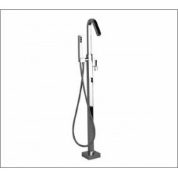 Xrectangular floormount tub filler with handshower X7785