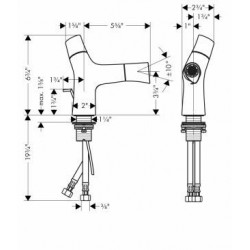 Hansgrohe Axor Starck Organic 2-Handle Single-Hole Bidet Faucet 12210