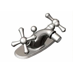 Flemish Single Hole Dual Handle Bidet Set 6BFMC