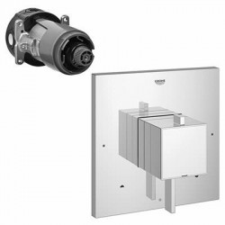 GrohFlex Cosmo Square Single Function Pressure Balance Trim with Control Module 19 925 000