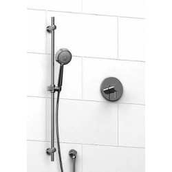 Pallace 1/2" coaxial thermostatic 2 ways system with hand shower rail - KITN123PATM