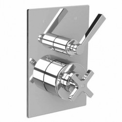 Lefroy Brooks, Fleetwood (1940), Cross Handle Pressure Balance with Lever 2-Way Diverter Trim Only M2-4302