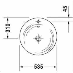 Starck 1 Vanity Basin 21 1/8" 040753