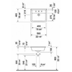Starck 3 Countertop Basin 22" 030256