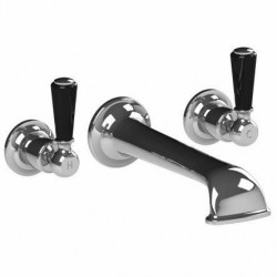 Lefroy Brooks, Classic 1900, Black Lever Concealed Wall Bath Filler Trim Only CB-2401  (Formerly BL 1152)