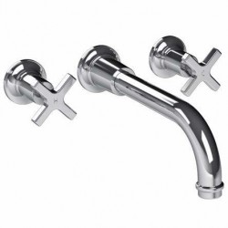 Lefroy Brooks, Fleetwood (1940), Cross Handle Wall-Mounted 3-Hole Bath Filler Trim Only M2-2400