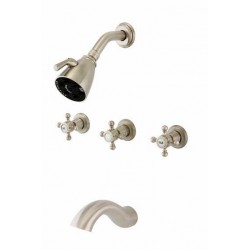 Colisee Wall Tub/Shower Set with 90-502 S/H Hot/Cold Ceramic Tabs  87-301