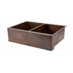 Premier Copper Kitchen Sink 33" W x 22" L x 9" H - KA50DB33229
