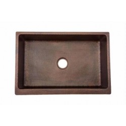 Premier Copper Kitchen Sink  33" W x 22" L x 9" H - KASDB33229ST