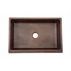 Premier Copper Kitchen Sink 33" W x 22" L x 9" H - KASDB33229G