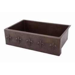 Premier Copper Kitchen Sink 33" W x 22" L x 9" H- KASDB33229F
