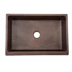 Premier Copper Kitchen Sink 33" W x 22" L x 9" H- KASDB33229BS