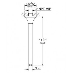 Grandera 6 5/8" Shower Arm 26 036