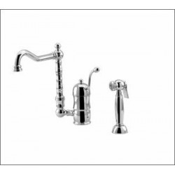 Oskar spray single lever faucet with swivel spout and side spray 4680