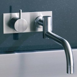 Vola One-Handle Mixer, 10" Double Swivel Spout and Plate (1.3 gpm) - 132