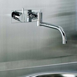 Vola One-Handle Mixer, 10" Double Swivel Spout and Plate (1.3 gpm) - 132