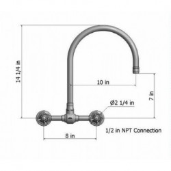 Jaclo 10" Swivel Spout 1011