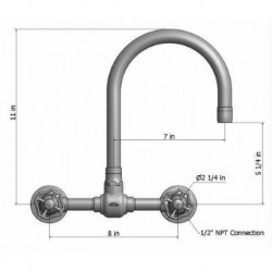 Jaclo 7" Swivel Bar Faucet Spout 1016