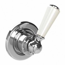 Lefroy Brooks, Classic 1900,  White Lever Concealed 2-Way Wall Diverter Trim CW-1010 (Formerly LB 1721)