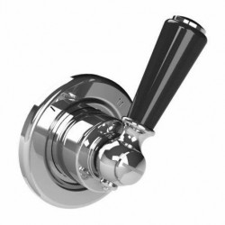 Lefroy Brooks, Classic 1900,  Black Lever Concealed 2-Way Wall Diverter Trim CB-1010  (Formerly LB 1721)
