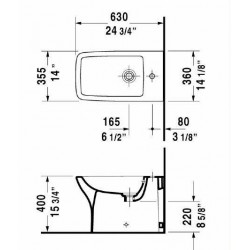 PuraVida Floor Standing Bidet 24 3/4" 224710