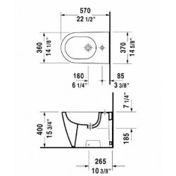 Starck 2 Floor Standing Bidet 14 5/8" 225510