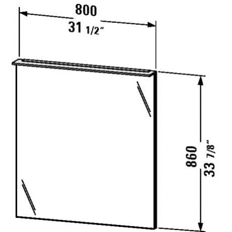 Duravit X-Large Mirror with Lighting XL 7294