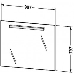 Fogo 39 1/4" Mirror With Lighting FO 9616