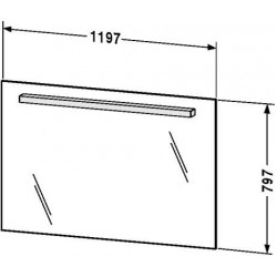 Fogo 47 1/4" Mirror With Lighting FO 9680