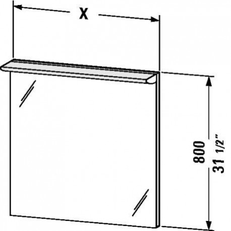 Darling New Mirror with Lighting 23 1/2" DN 7255