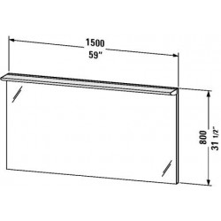 Darling New Mirror with Lighting 59" DN 7265