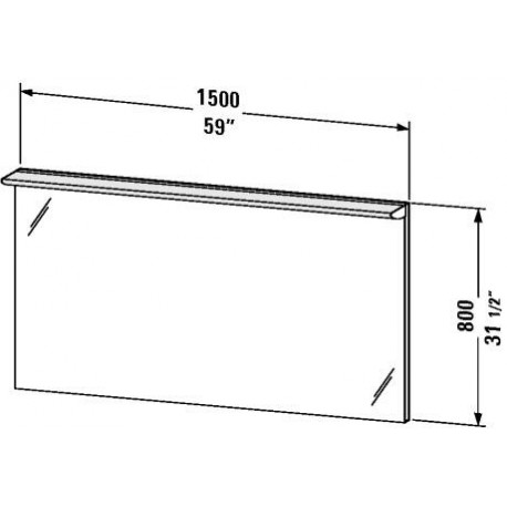 Darling New Mirror with Lighting 59" DN 7265