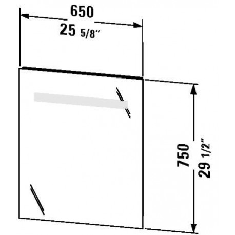 Ketho Mirror with Lighting 25 5/8" KT 7230