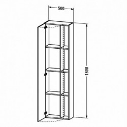 Duravit Durastyle Tall Cabinet DS 1248 L/R